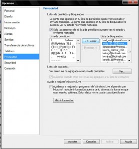 Bloquear y desbloquear contactos en Windows Live Messenger 3